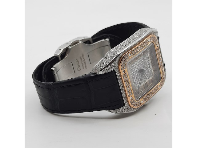 Heren polshorloge, cartier, santos 100, 2878 - afbeelding 18 van  27