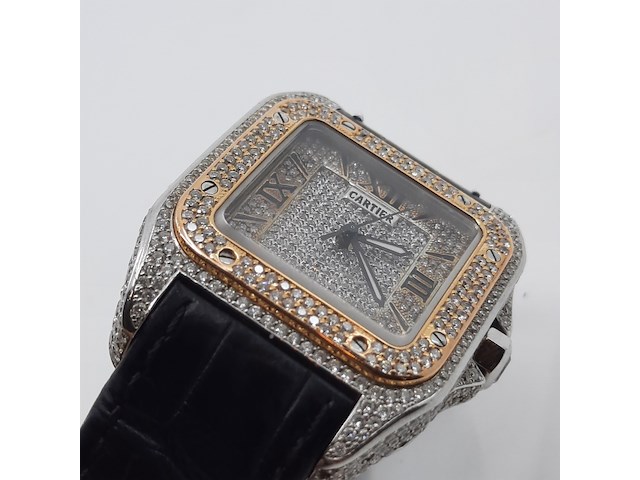 Heren polshorloge, cartier, santos 100, 2878 - afbeelding 19 van  27