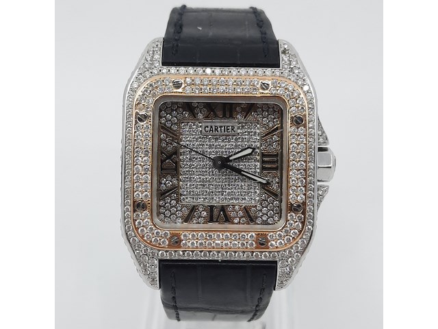 Heren polshorloge, cartier, santos 100, 2878 - afbeelding 12 van  27