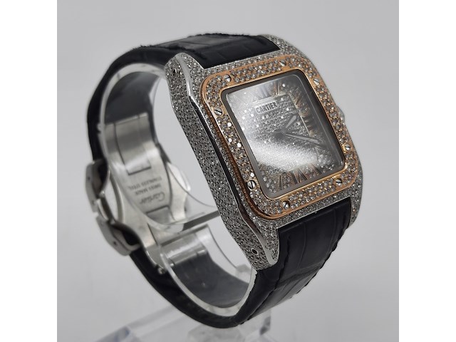 Heren polshorloge, cartier, santos 100, 2878 - afbeelding 27 van  27