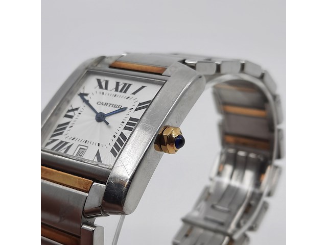 Heren polshorloge, cartier, tank française 2302 - afbeelding 3 van  27