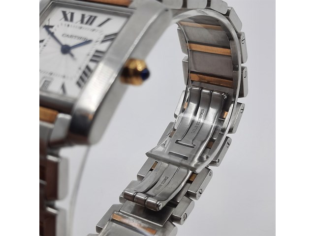 Heren polshorloge, cartier, tank française 2302 - afbeelding 4 van  27