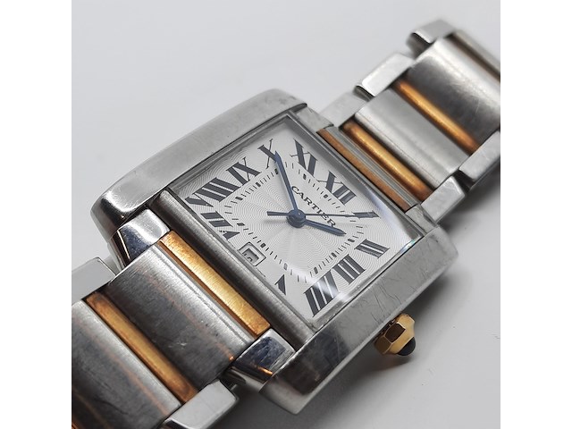 Heren polshorloge, cartier, tank française 2302 - afbeelding 17 van  27