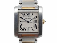Heren polshorloge, cartier, tank française 2302