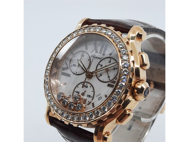 Heren polshorloge, chopard, happy sport 5x diamond - afbeelding 2 van  24