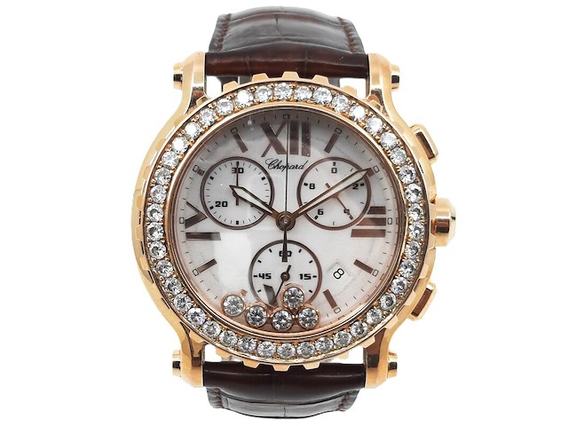 Heren polshorloge, chopard, happy sport 5x diamond - afbeelding 1 van  24