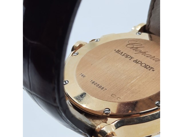 Heren polshorloge, chopard, happy sport 5x diamond - afbeelding 14 van  24