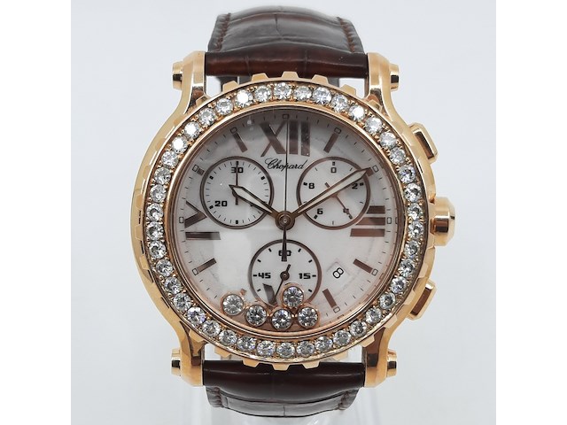 Heren polshorloge, chopard, happy sport 5x diamond - afbeelding 12 van  24