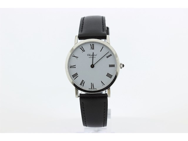 Heren polshorloge, chopard, klassiek, witte wijzerplaat, ca. 2000 - afbeelding 1 van  9