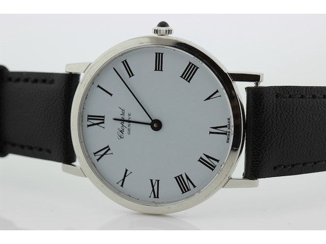 Heren polshorloge, chopard, klassiek, witte wijzerplaat, ca. 2000 - afbeelding 8 van  9