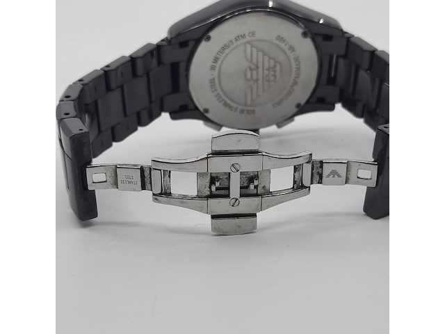 Heren polshorloge, emporio armani, ceramica, ar 1400 - afbeelding 4 van  16