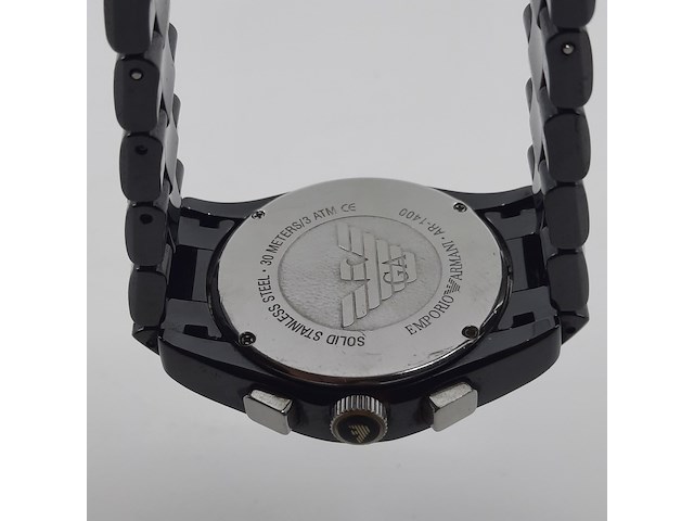 Heren polshorloge, emporio armani, ceramica, ar 1400 - afbeelding 5 van  16