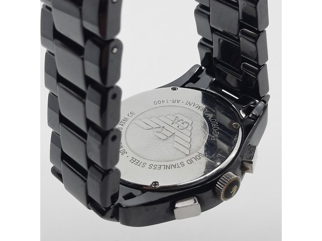 Heren polshorloge, emporio armani, ceramica, ar 1400 - afbeelding 6 van  16
