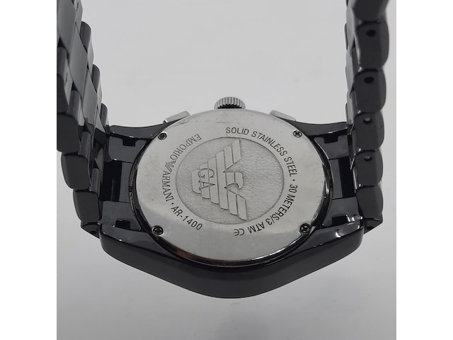Heren polshorloge, emporio armani, ceramica, ar 1400 - afbeelding 7 van  16
