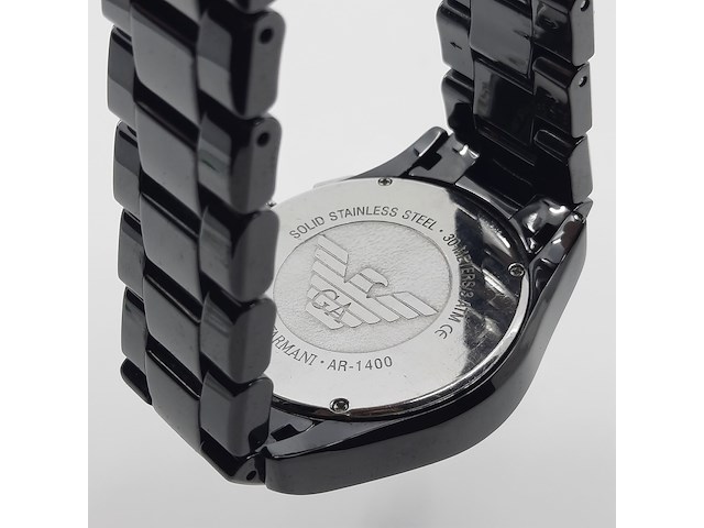 Heren polshorloge, emporio armani, ceramica, ar 1400 - afbeelding 8 van  16