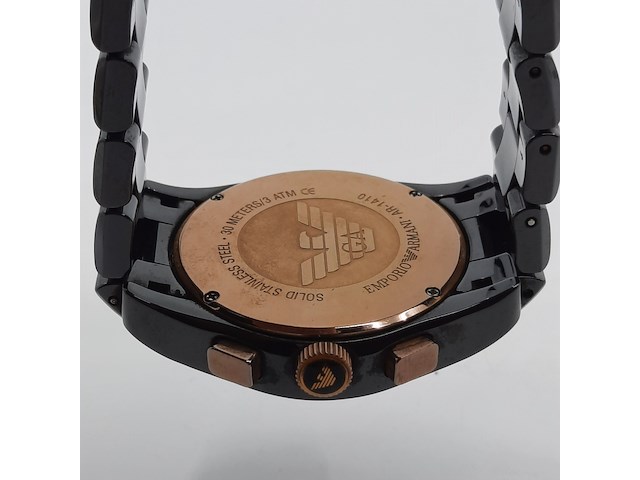 Heren polshorloge, emporio armani, ceramica ar 1410 - afbeelding 16 van  18