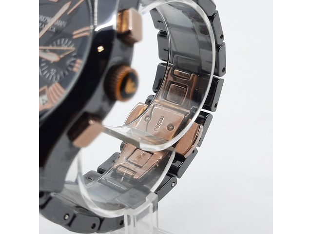 Heren polshorloge, emporio armani, ceramica ar 1410 - afbeelding 9 van  18