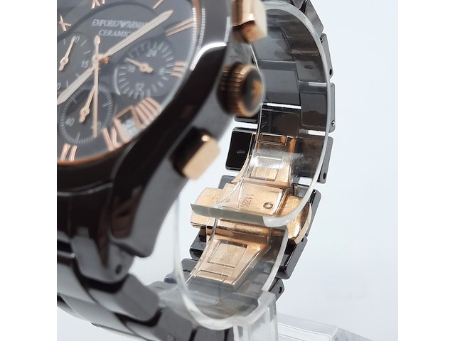 Heren polshorloge, emporio armani, ceramica, ar 1446 - afbeelding 2 van  17