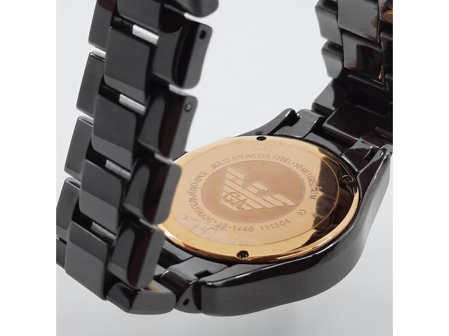 Heren polshorloge, emporio armani, ceramica, ar 1446 - afbeelding 6 van  17