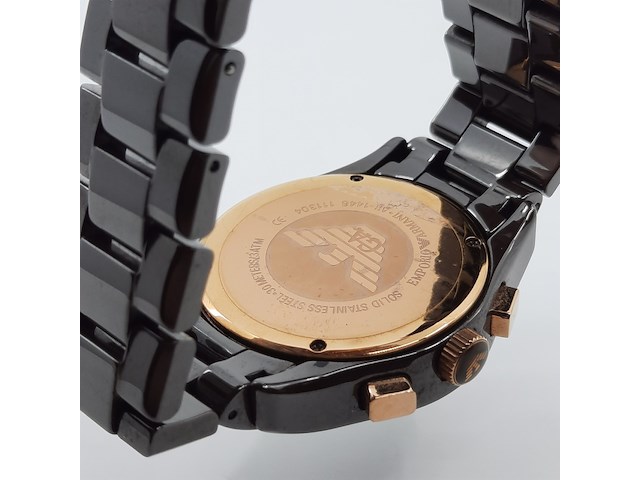 Heren polshorloge, emporio armani, ceramica, ar 1446 - afbeelding 8 van  17