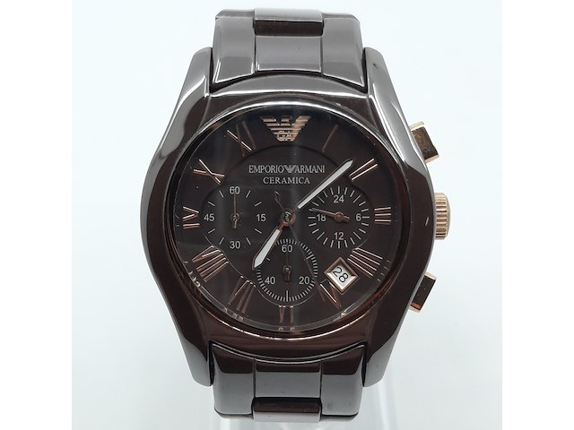 Heren polshorloge, emporio armani, ceramica, ar 1446 - afbeelding 1 van  17