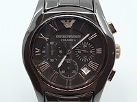 Heren polshorloge, emporio armani, ceramica, ar 1446 - afbeelding 1 van  17