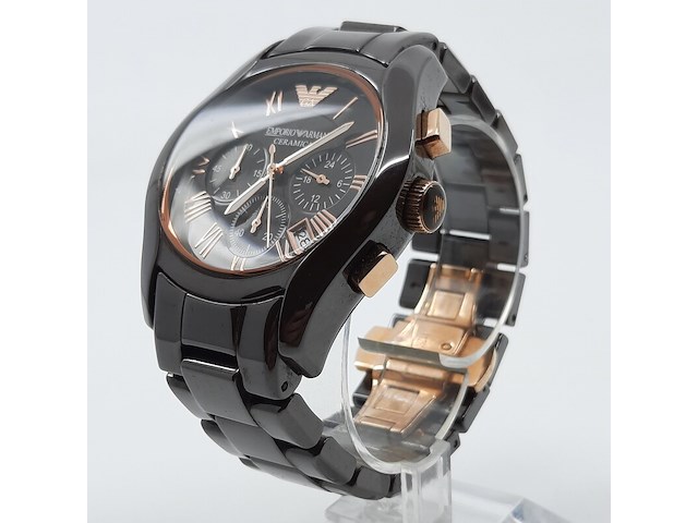 Heren polshorloge, emporio armani, ceramica, ar 1446 - afbeelding 10 van  17