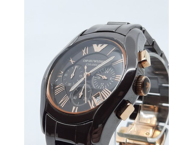 Heren polshorloge, emporio armani, ceramica, ar 1446 - afbeelding 16 van  17