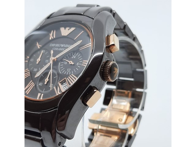 Heren polshorloge, emporio armani, ceramica, ar 1446 - afbeelding 17 van  17