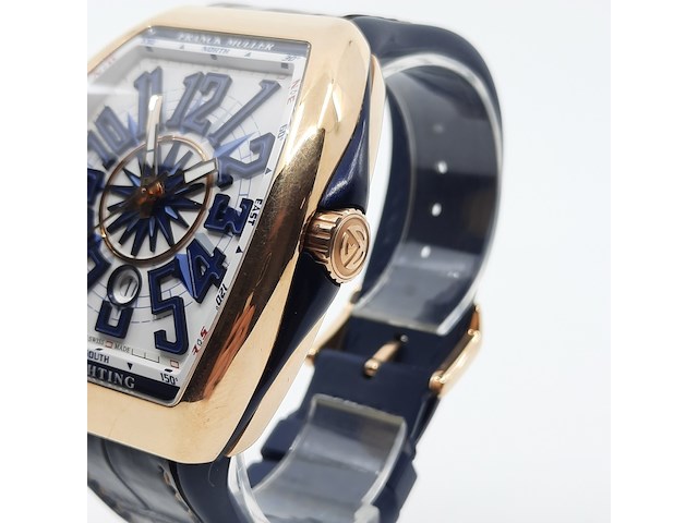 Heren polshorloge, franck muller, yachting 5n bl v45 sc dt, roségouden - afbeelding 2 van  27