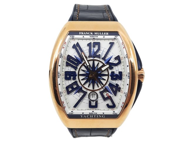 Heren polshorloge, franck muller, yachting 5n bl v45 sc dt, roségouden - afbeelding 1 van  27