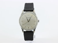 Heren polshorloge, iwc, vintage model, grijze wijzerplaat, 60er jaren