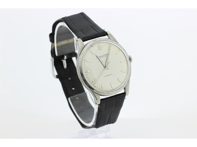 Heren polshorloge, iwc, vintage model, grijze wijzerplaat, 60er jaren - afbeelding 2 van  7