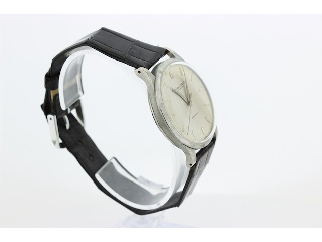 Heren polshorloge, iwc, vintage model, grijze wijzerplaat, 60er jaren - afbeelding 3 van  7