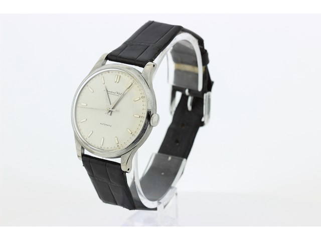 Heren polshorloge, iwc, vintage model, grijze wijzerplaat, 60er jaren - afbeelding 4 van  7