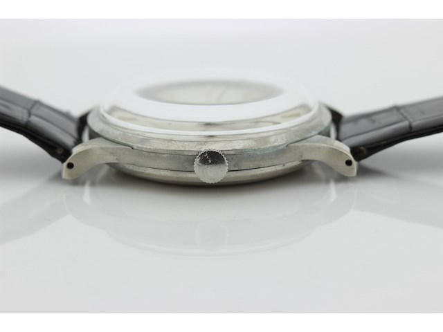 Heren polshorloge, iwc, vintage model, grijze wijzerplaat, 60er jaren - afbeelding 6 van  7