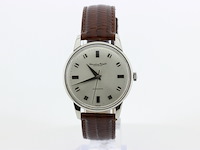 Heren polshorloge, iwc, vintage model, grijze wijzerplaat, 60er jaren - afbeelding 1 van  8