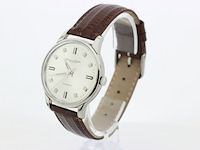 Heren polshorloge, iwc, vintage model, grijze wijzerplaat, 60er jaren - afbeelding 4 van  8