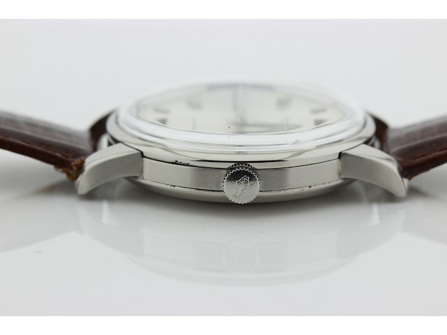 Heren polshorloge, iwc, vintage model, grijze wijzerplaat, 60er jaren - afbeelding 6 van  8