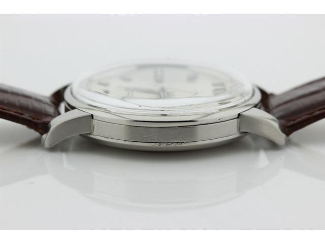 Heren polshorloge, iwc, vintage model, grijze wijzerplaat, 60er jaren - afbeelding 7 van  8