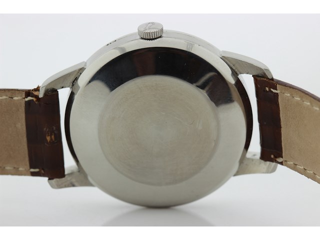 Heren polshorloge, iwc, vintage model, grijze wijzerplaat, 60er jaren - afbeelding 8 van  8