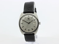 Heren polshorloge, iwc, vintage model, grijze wijzerplaat, 60er jaren