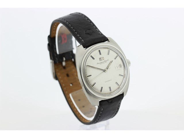 Heren polshorloge, iwc, vintage model, grijze wijzerplaat, 60er jaren - afbeelding 2 van  9