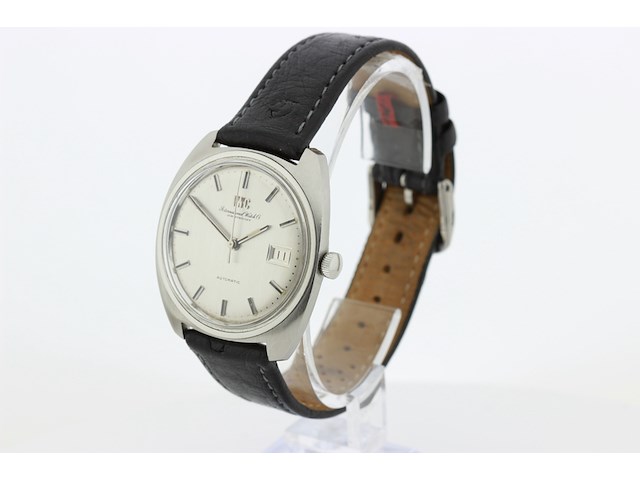 Heren polshorloge, iwc, vintage model, grijze wijzerplaat, 60er jaren - afbeelding 4 van  9