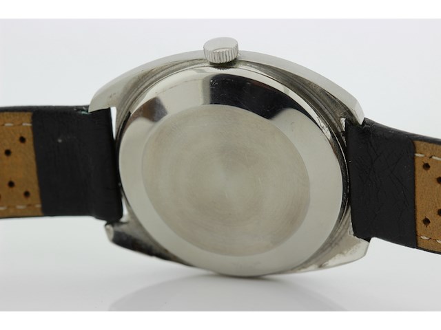 Heren polshorloge, iwc, vintage model, grijze wijzerplaat, 60er jaren - afbeelding 6 van  9