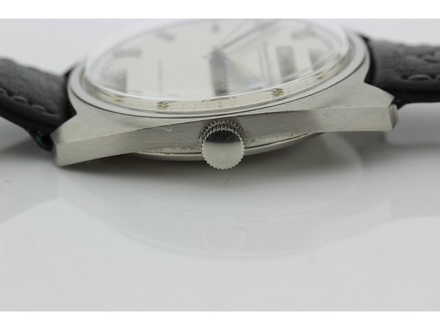 Heren polshorloge, iwc, vintage model, grijze wijzerplaat, 60er jaren - afbeelding 7 van  9