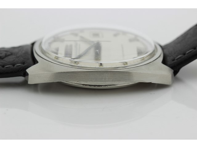 Heren polshorloge, iwc, vintage model, grijze wijzerplaat, 60er jaren - afbeelding 8 van  9