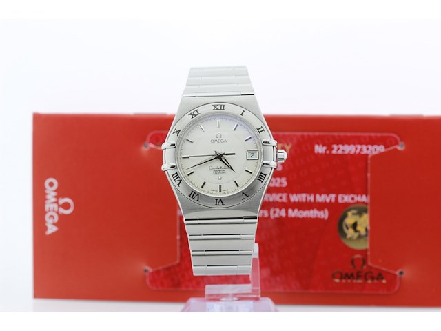 Heren polshorloge, omega, constellation perpetual calender, witte wijzerplaat, ca 2010 - afbeelding 1 van  11