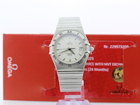 Heren polshorloge, omega, constellation perpetual calender, witte wijzerplaat, ca 2010