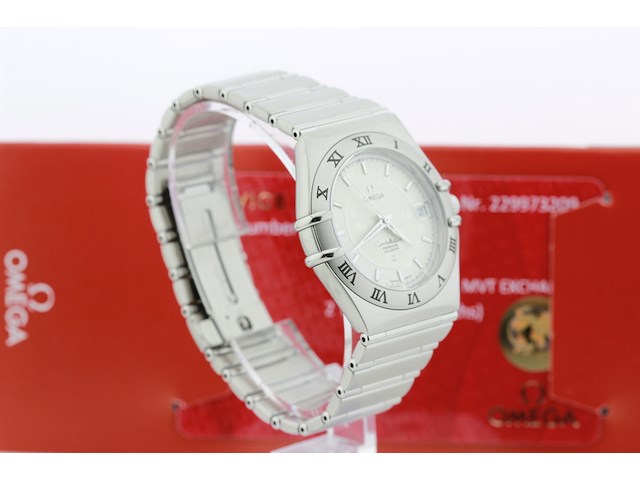 Heren polshorloge, omega, constellation perpetual calender, witte wijzerplaat, ca 2010 - afbeelding 2 van  11